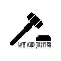 legge e giustizia logo vettore modello illustrazione