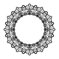 mandala per libro da colorare. ornamenti decorativi rotondi. elementi decorativi d'epoca. modello orientale, illustrazione vettoriale. mandala per henné, mehndi, tatuaggio, decorazione vettore