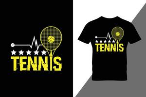 tennis pipistrello con palla lettering vettore pronto per Stampa. tennis maglietta design modello.