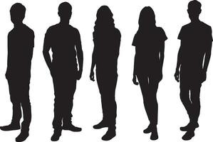 persone silhouette vettore impostato 17