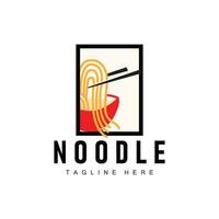 ramen spaghetto logo semplice spaghetto e ciotola design ispirazione Cinese cibo modello illustrazione vettore