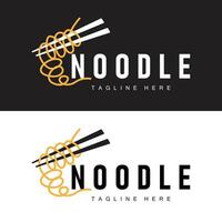 ramen spaghetto logo semplice spaghetto e ciotola design ispirazione Cinese cibo modello illustrazione vettore