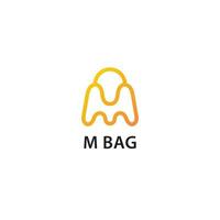 lettera m Borsa logo. shopping icona semplice vettore simbolo