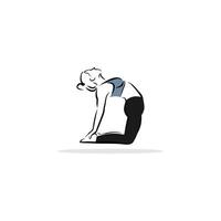 yoga e pilates pose logo , stilizzato vettore simboli, Salute cura e fitness concetto vettore illustrazione, adatto per il tuo design bisogno, logo, illustrazione, animazione, eccetera.