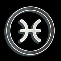 icona Pesci. relazionato per oroscopo simbolo. lucido stile. semplice design modificabile. semplice illustrazione vettore