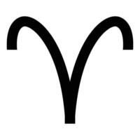 Ariete zodiaco simbolo icona vettore