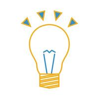 creativo idea leggero lampadina logo concetto, energia icona vettore illustrazione