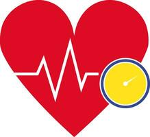 cuore ecocardiogramma logo vettore illustrazione