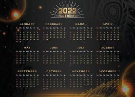 calendario 2022 disegno astratto vettore