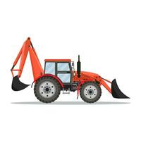 trattore, escavatore, bulldozer icona vettore