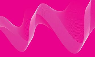 semplice astratto bianca colore ondulato aria linea modello arte opera su rosa colore sfondo vettore