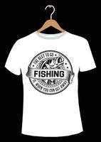 design t-shirt da pesca. vettore