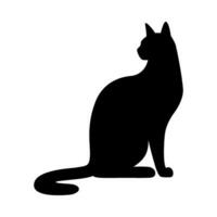 gatto silhouette illustrazione su isolato sfondo vettore