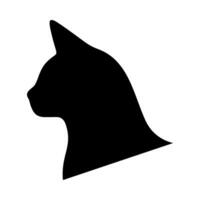 gatto silhouette illustrazione su isolato sfondo vettore