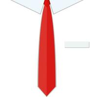 attività commerciale uomo camicia con rosso cravatta vettore