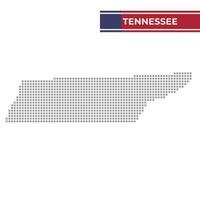 tratteggiata carta geografica di Tennessee stato vettore