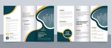 modello di brochure a tre ante aziendale moderno aziendale creativo, layout a tre ante, lettera, brochure in formato a4. vettore