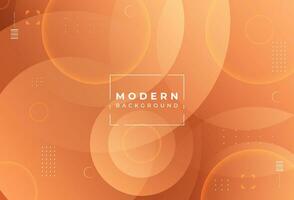 moderno astratto sfondo. colorato . arancia gradazione . cerchio effetto stile. Memphis design. vettore
