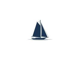 barca a vela logo vettore icona illustrazione, logo modello.