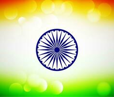 indiano repubblica giorno. indiano bandiera con bokeh e pendenza effetto vettore