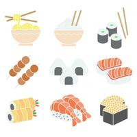 giapponese cibo confezioni vettore