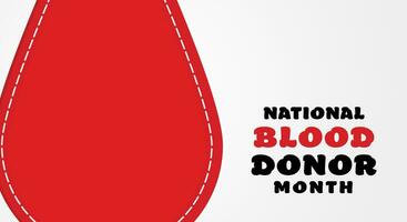 nazionale sangue donatore mese vettore design con copia spazio la zona. modello per campagna, sfondo, bandiera