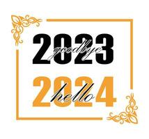 2024 contento nuovo anno vettore