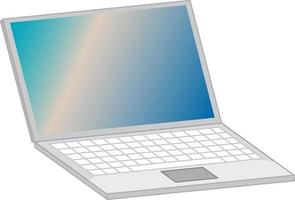 computer portatile isolato su sfondo bianco vettore