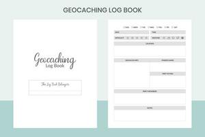 geocaching log libro professionista modello vettore