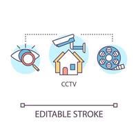 icona del concetto di cctv vettore