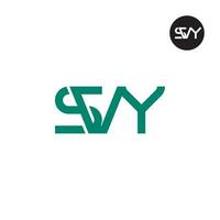 lettera svy monogramma logo design vettore