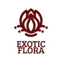 esotico flora fiore natura logo concetto design illustrazione vettore