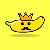 carino Banana cartone animato portafortuna personaggio vettore