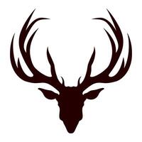 silhouette di cervo vettore-corno, cervo animale icona vettore illustrazione.