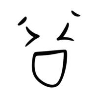 kawaii carino viso. in stile manga occhi e bocca. divertente cartone animato giapponese emoticon nel diverso espressioni, mega grande impostare. espressione anime personaggio e emoticon viso illustrazione. sfondo. Stampa. vettore