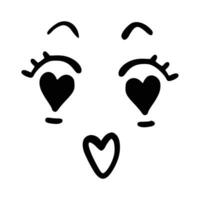 kawaii carino viso. in stile manga occhi e bocca. divertente cartone animato giapponese emoticon nel diverso espressioni, mega grande impostare. espressione anime personaggio e emoticon viso illustrazione. sfondo. Stampa. vettore