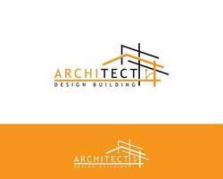 edificio logo architetto design creativo semplice illustrazione vettore