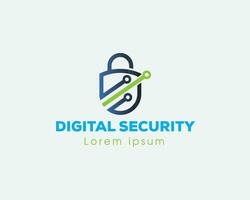 digitale sicurezza logo sicurezza logo vettore