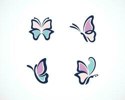 farfalla logo impostato creativo bellezza animale logo vettore