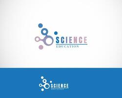 scienza logo molecola Collegare design modello vettore