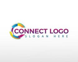 Collegare logo creativo logo Tech logo vettore