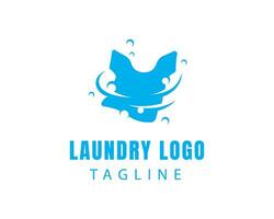 Abiti logo creativo logo design pulito lavare logo vettore