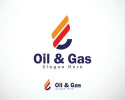 olio e gas logo creativo simbolo vettore attività commerciale industria gas natura partire fuoco fiamma icona design concetto