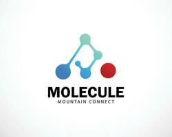 molecola logo creativo scienza laboratorio design concetto montagna Tech Collegare Rete biologia vettore