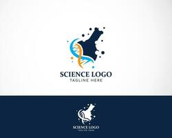 scienza logo laboratorio creativo design modello gen formazione scolastica vettore