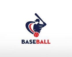 baseball logo tiro palla logo sport creativo logo simbolo vettore