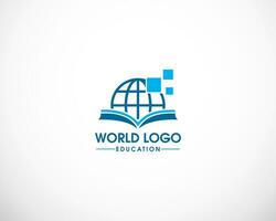 mondo formazione scolastica logo concetto globo logo vettore