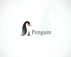 pinguino logo creativo animale selvaggio uccello icona design modello vettore