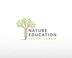 natura formazione scolastica albero creativo logo illustrazione logo formazione scolastica creativo idea vettore