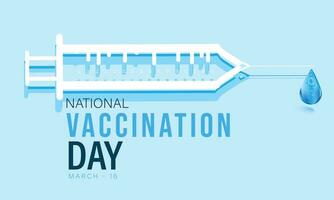 nazionale vaccinazione giorno. sfondo, striscione, carta, manifesto, modello. vettore illustrazione.